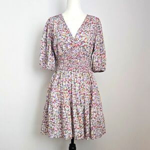 Gap Floral Puff Sleeve Dress Size Medium
